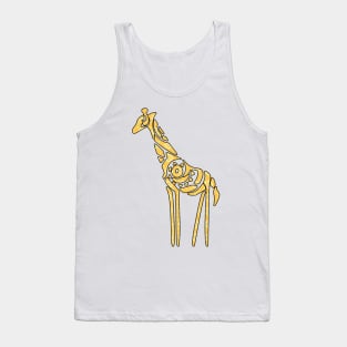 Yellow Giraffe design Tank Top